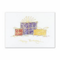 Contemporary Gifts Birthday Card - Gold Lined White Fastick  Envelope